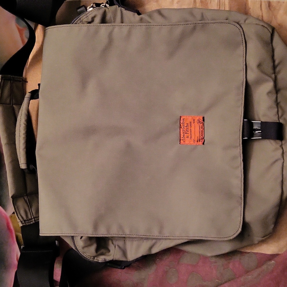 Abercrombie & Fitch Canvas Messenger Bag / Crossbody Strap Satchel Unisex - Picture 4 of 16